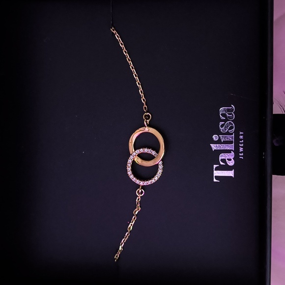 Talisa Gold Pave Interlocking Necklace - Picture 2 of 2